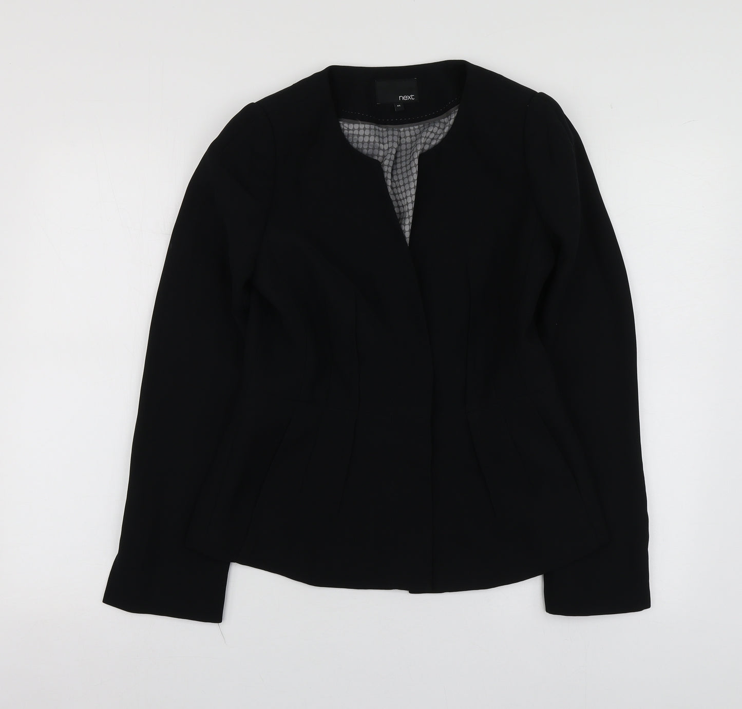 NEXT Womens Black  Polyester Jacket Suit Jacket Size 8