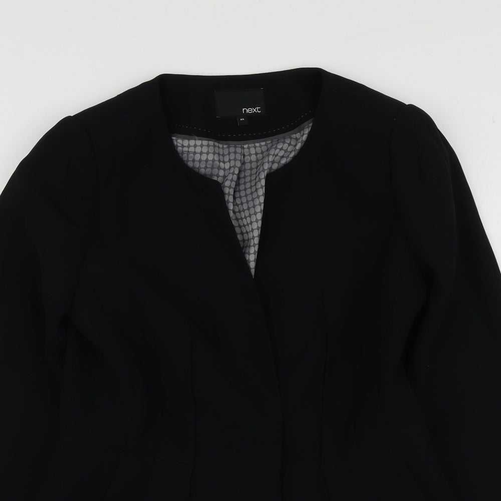 NEXT Womens Black  Polyester Jacket Suit Jacket Size 8