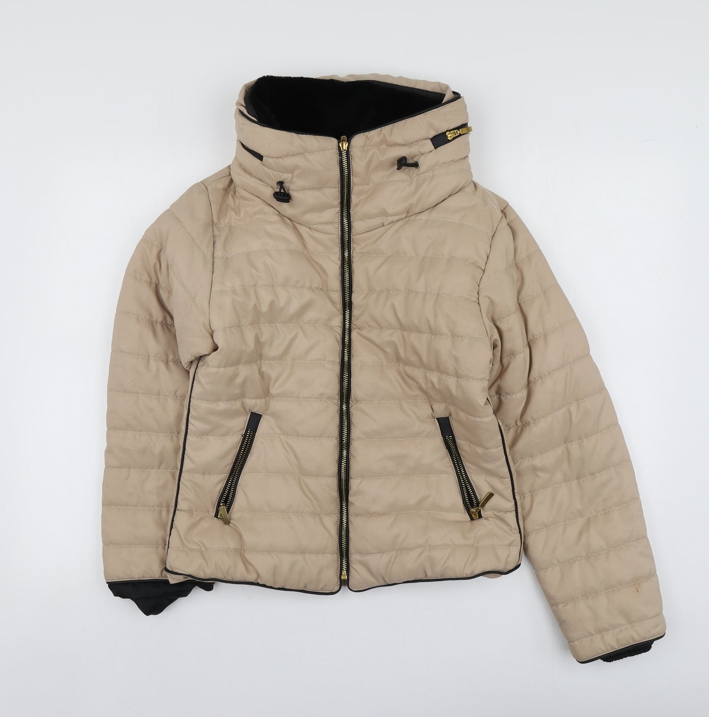 PRETTYLITTLETHING Womens Beige   Jacket  Size M