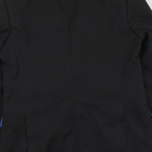 F&F Mens Grey Striped Polyester Jacket Suit Jacket Size 46