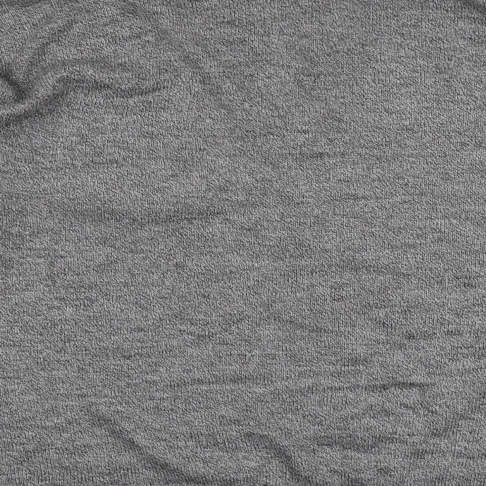 HARVEST MOON Womens Grey V-Neck  Acrylic Pullover Jumper Size 14