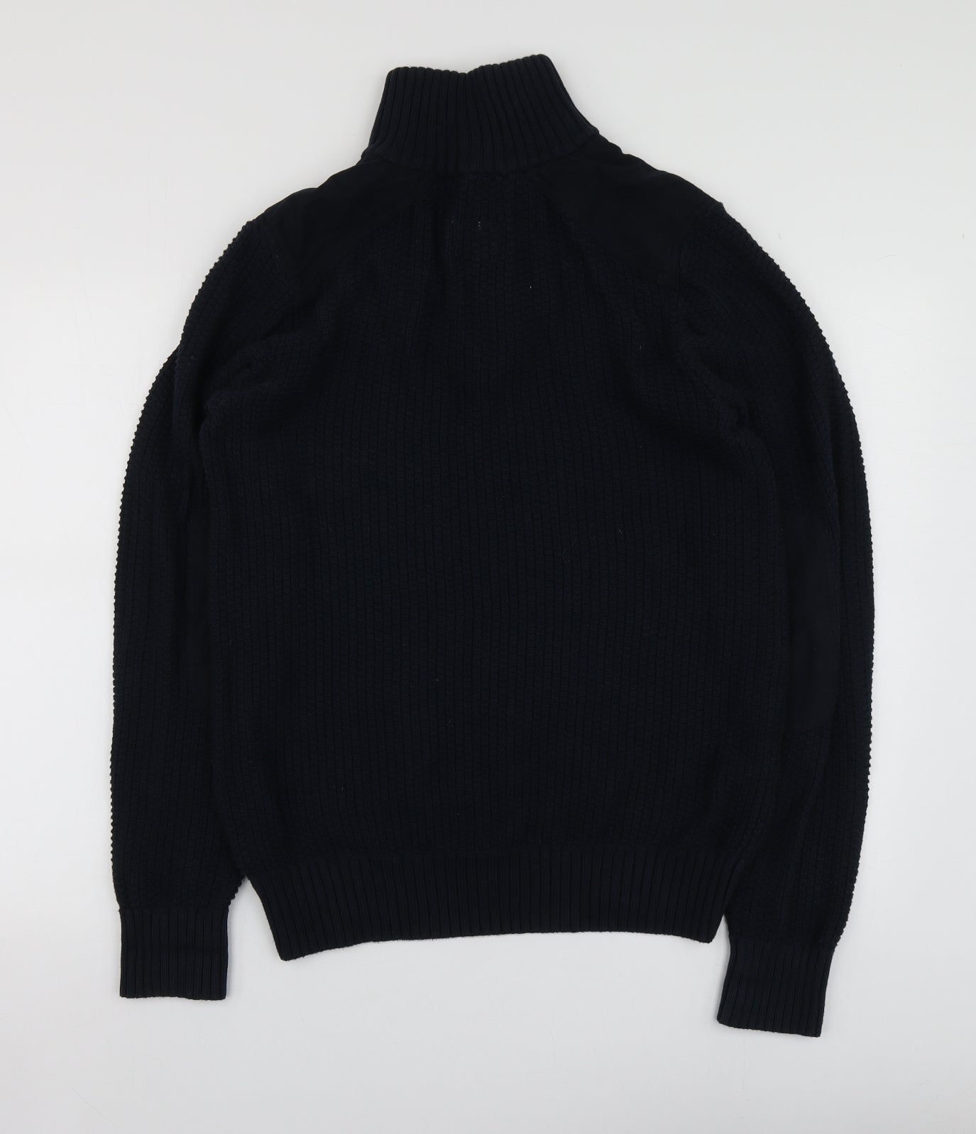 Fat Face Mens Blue High Neck  Cotton Pullover Jumper Size M