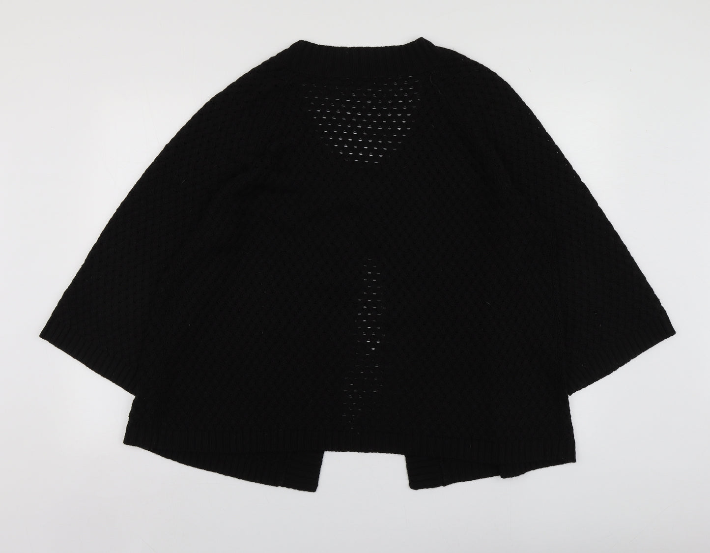 George Womens Black Round Neck  Acrylic Cardigan Jumper Size 24