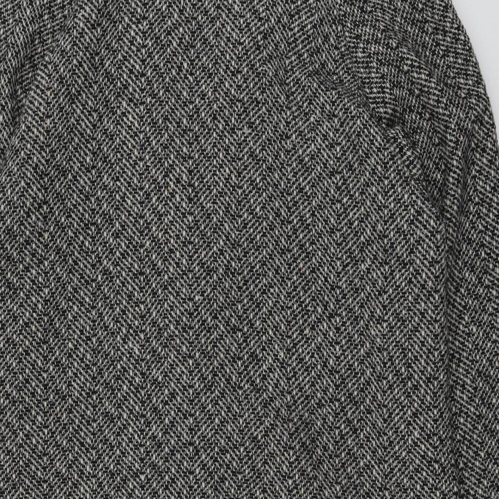 Essentials Womens Grey   Pea Coat Coat Size 14