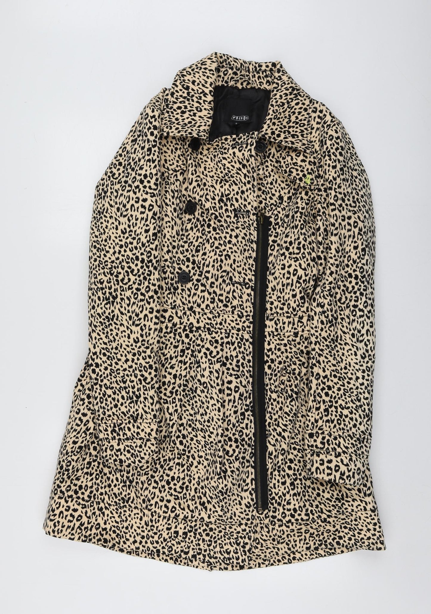 Volcom Womens Beige Animal Print  Jacket  Size S