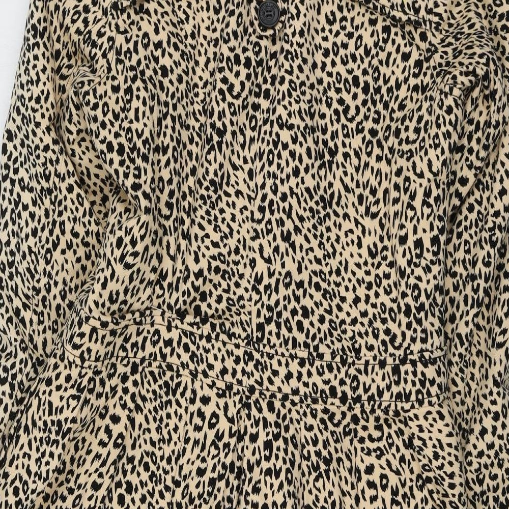 Volcom Womens Beige Animal Print  Jacket  Size S