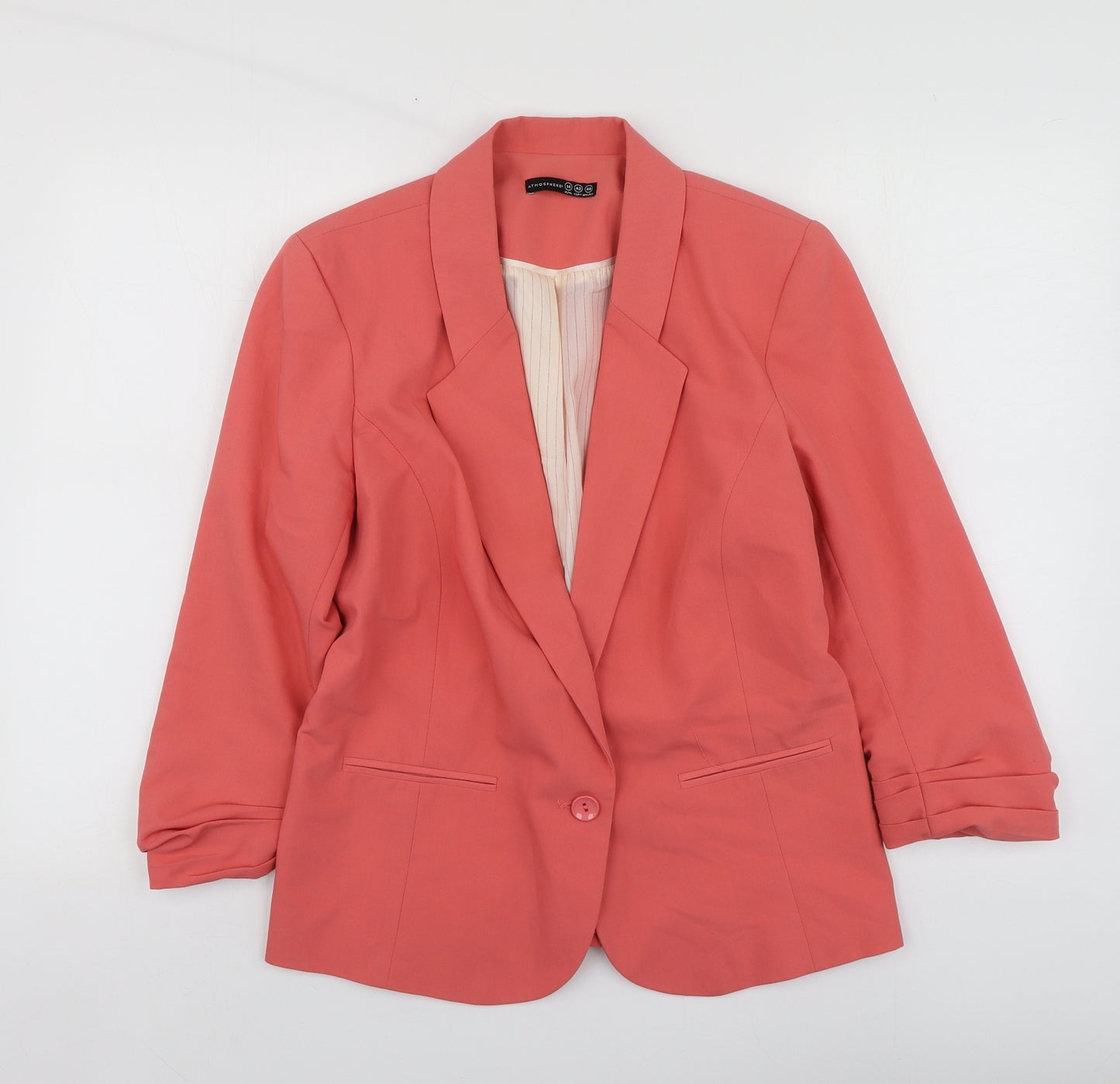 Atmosphere Womens Orange  Polyester Jacket Suit Jacket Size 14