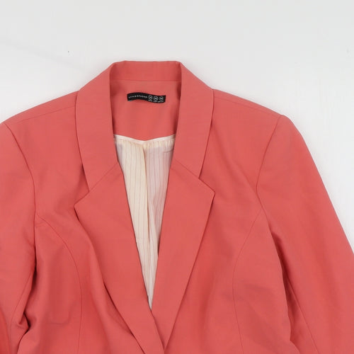 Atmosphere Womens Orange  Polyester Jacket Suit Jacket Size 14