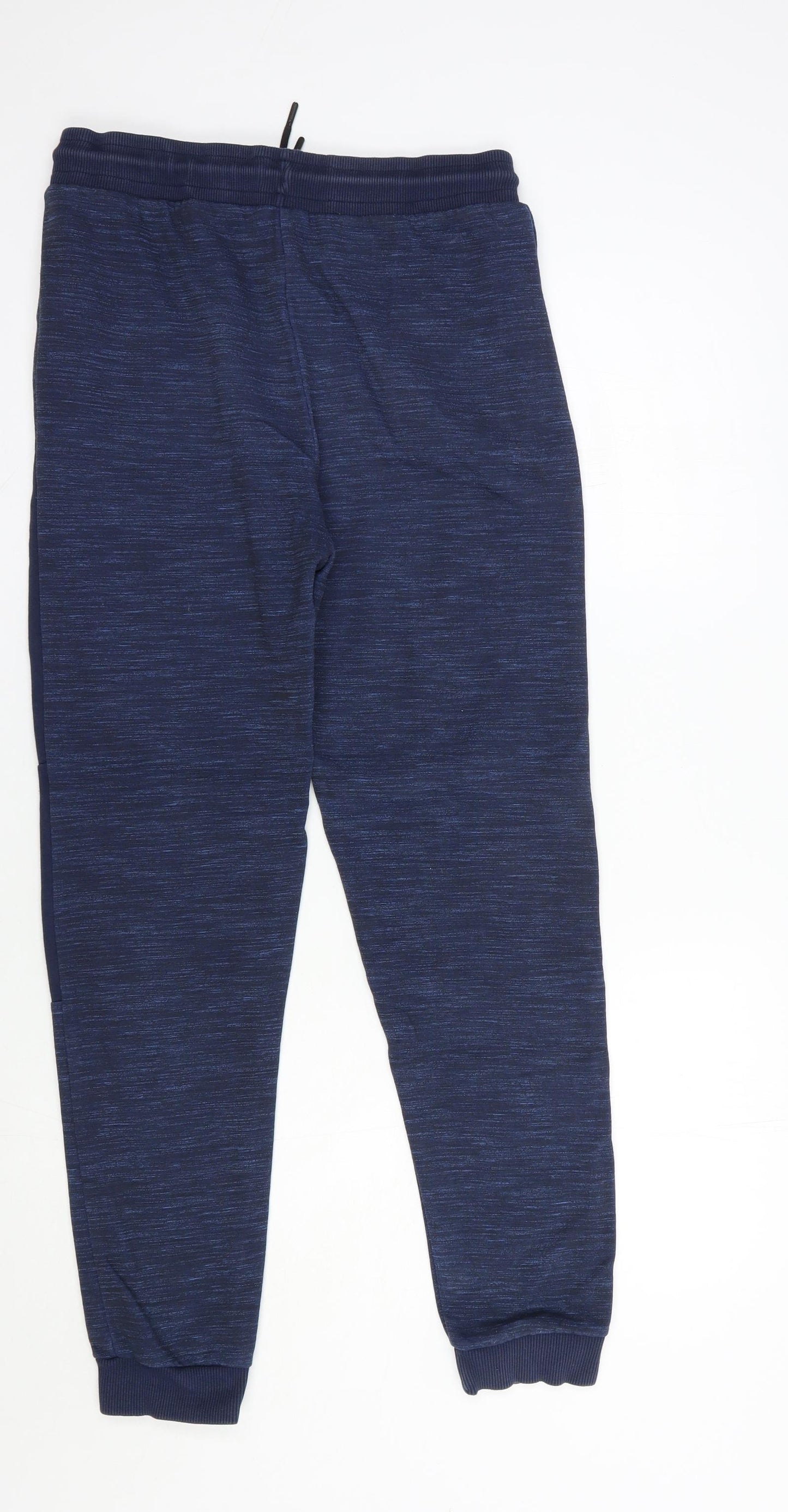 Marks and Spencer Boys Blue  Cotton Jogger Trousers Size 13-14 Years  Regular Drawstring