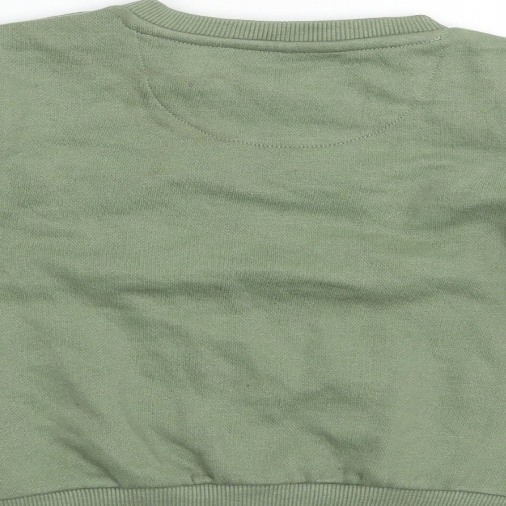 F&F Baby Green Camouflage Cotton Pullover Jumper Size 18-24 Months  Snap