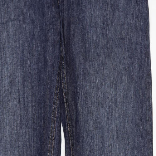 Camel Active Mens Blue  Cotton Straight Jeans Size 36 in L34 in Regular Button