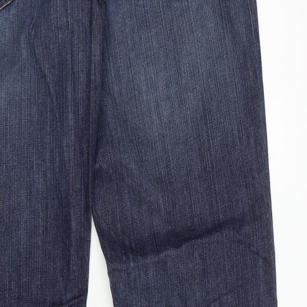 Camel Active Mens Blue  Cotton Straight Jeans Size 36 in L34 in Regular Button