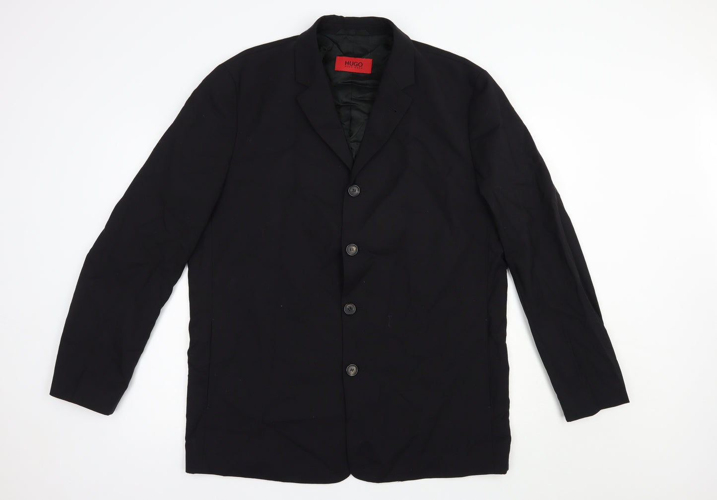 HUGO BOSS Mens Black   Jacket Blazer Size L  Button