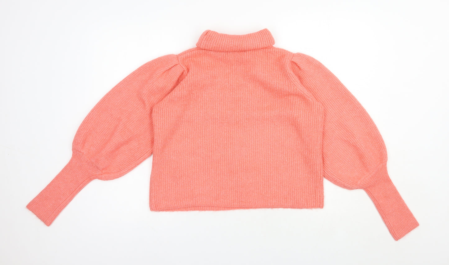 George Womens Pink Roll Neck  Acrylic Pullover Jumper Size M