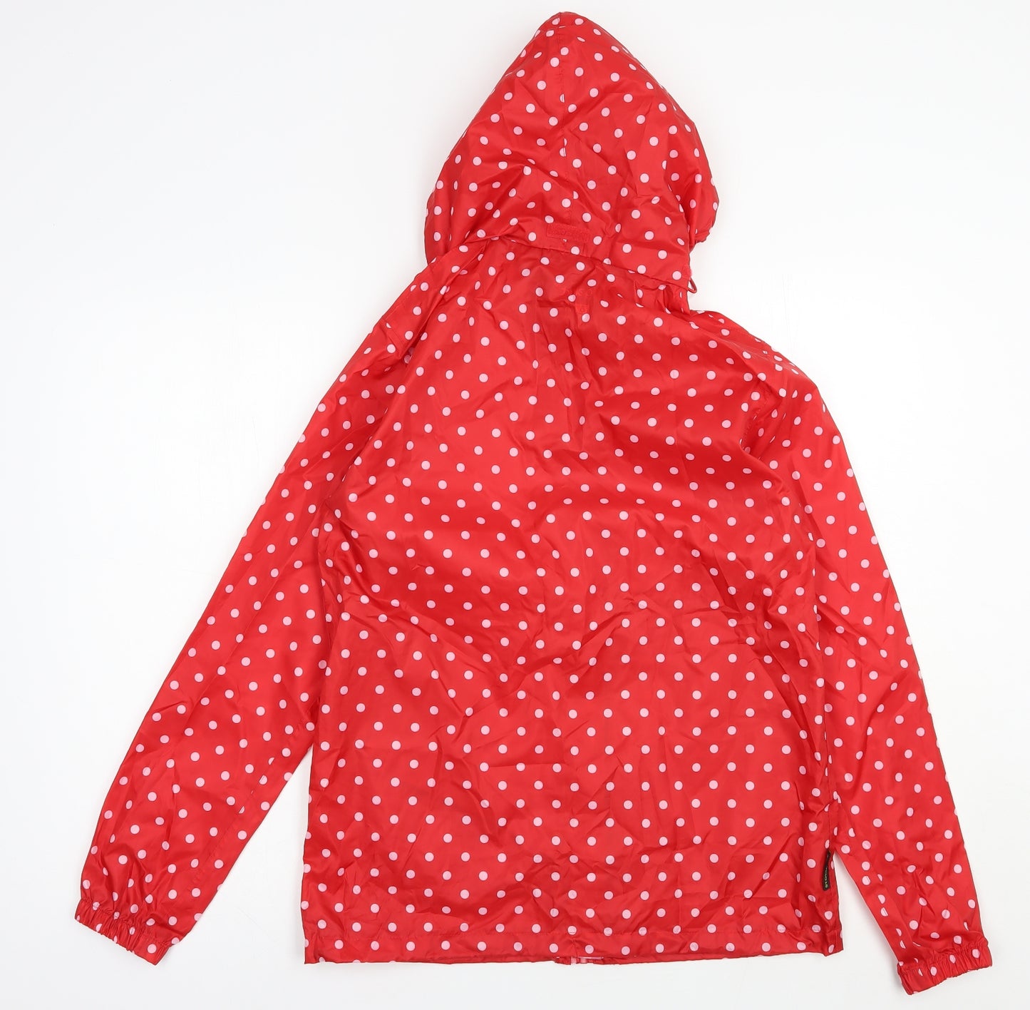 Gelert Womens Red Polka Dot  Rain Coat Jacket Size 8  Zip