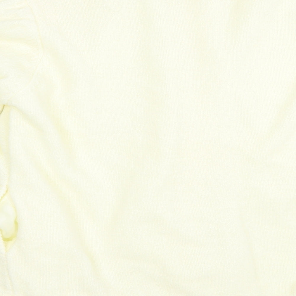 Reflect Womens Ivory Round Neck  Acrylic Cardigan Jumper Size M