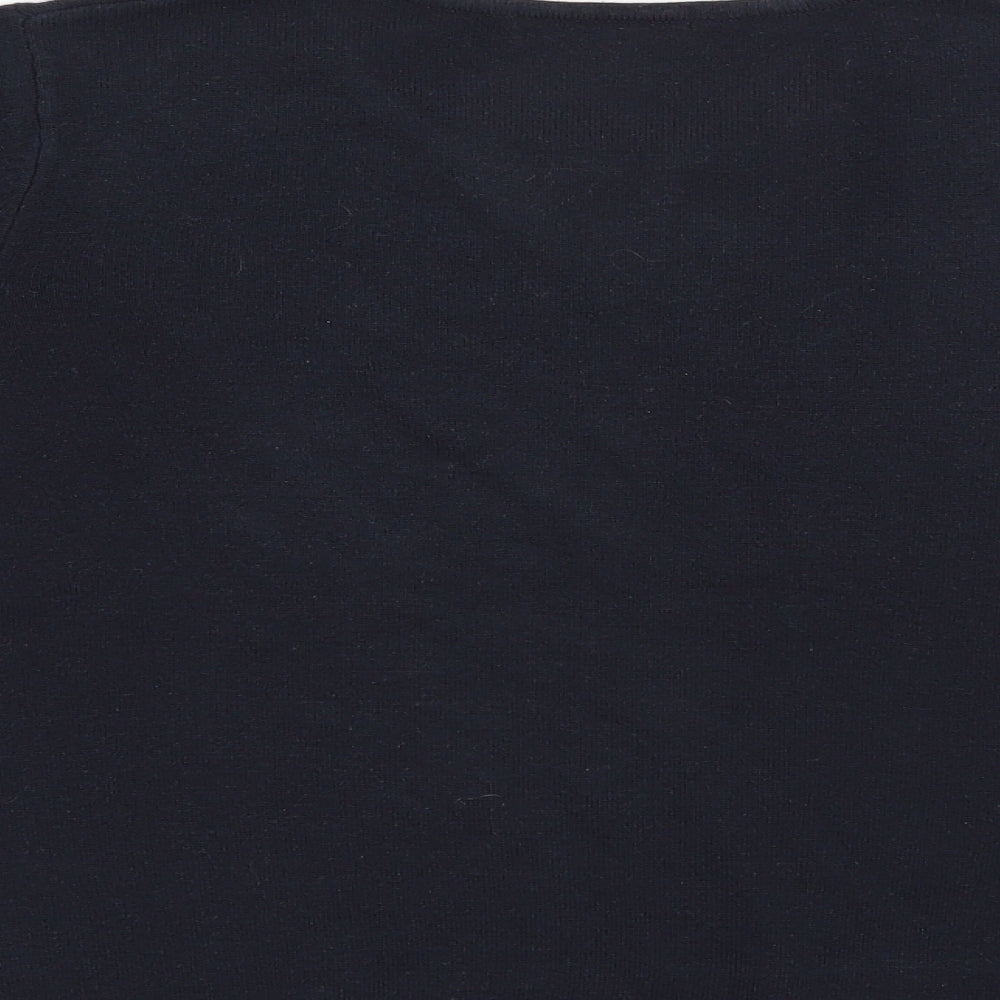 Marks and Spencer Womens Blue Crew Neck  Acrylic Pullover Jumper Size 10