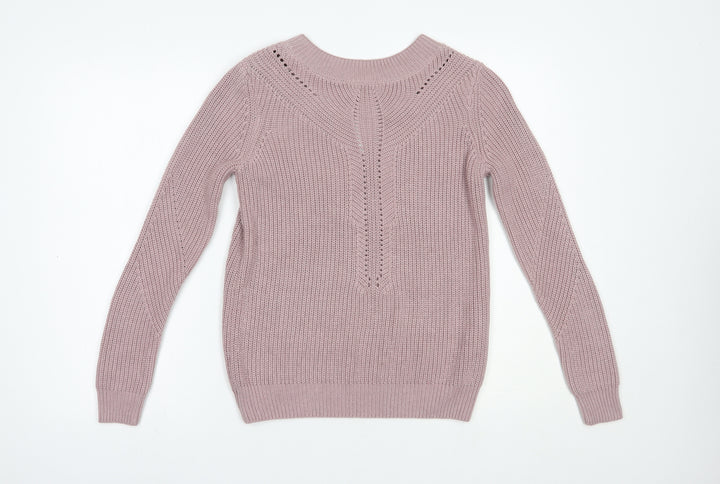 Atmosphere Womens Pink Round Neck Cotton Pullover Jumper Size 6