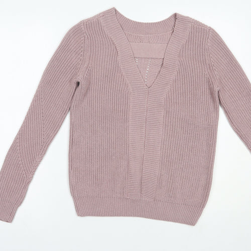Atmosphere Womens Pink Round Neck  Cotton Pullover Jumper Size 6