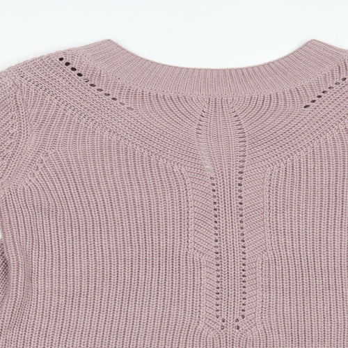 Atmosphere Womens Pink Round Neck  Cotton Pullover Jumper Size 6