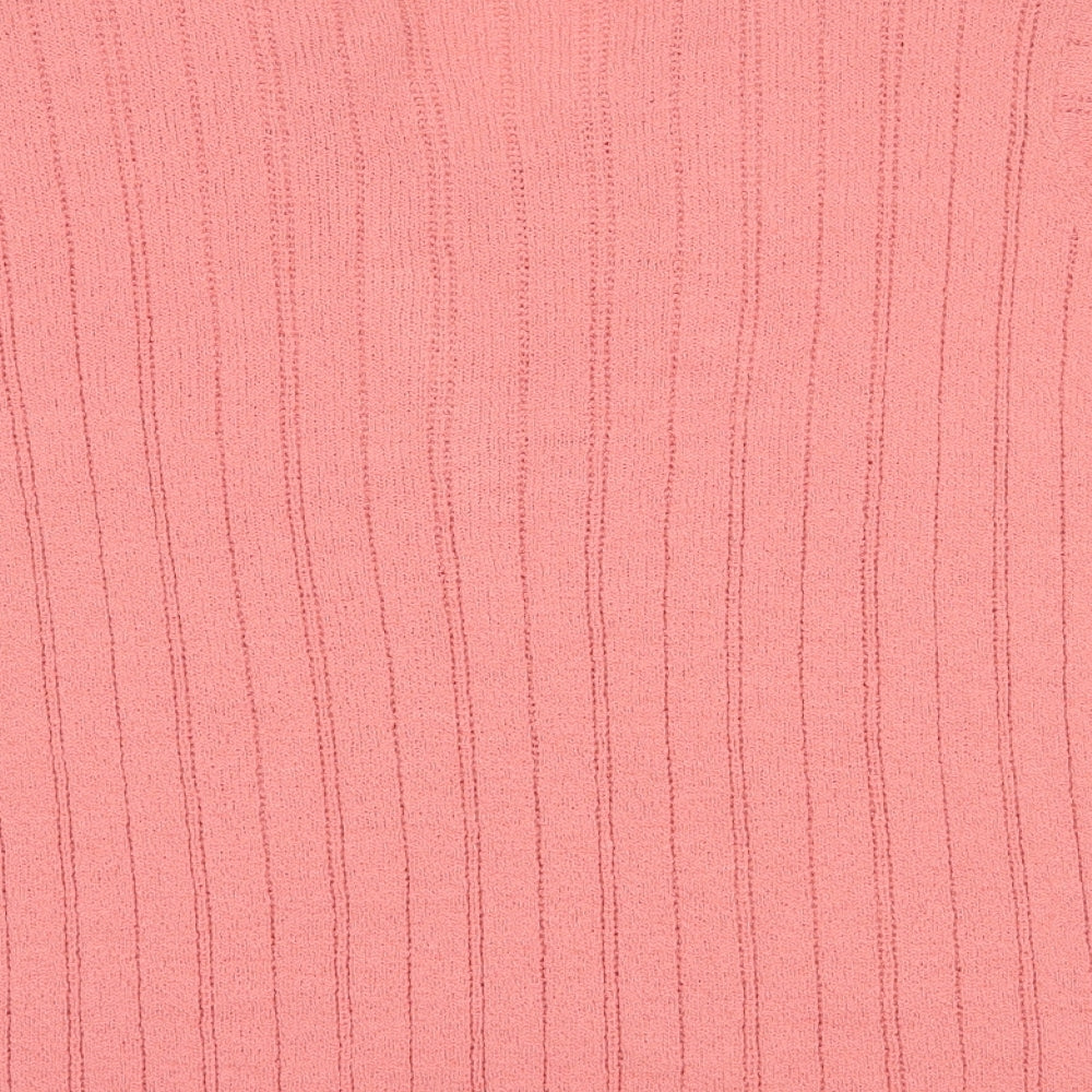 Berkertex Womens Pink V-Neck  Acrylic Pullover Jumper Size 18