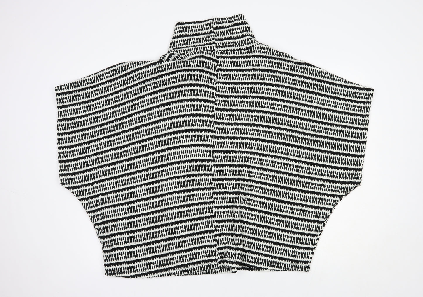 Made in Italy Womens White High Neck Geometric Acrylic Pullover Jumper Size XL