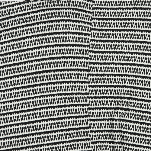 Made in Italy Womens White High Neck Geometric Acrylic Pullover Jumper Size XL