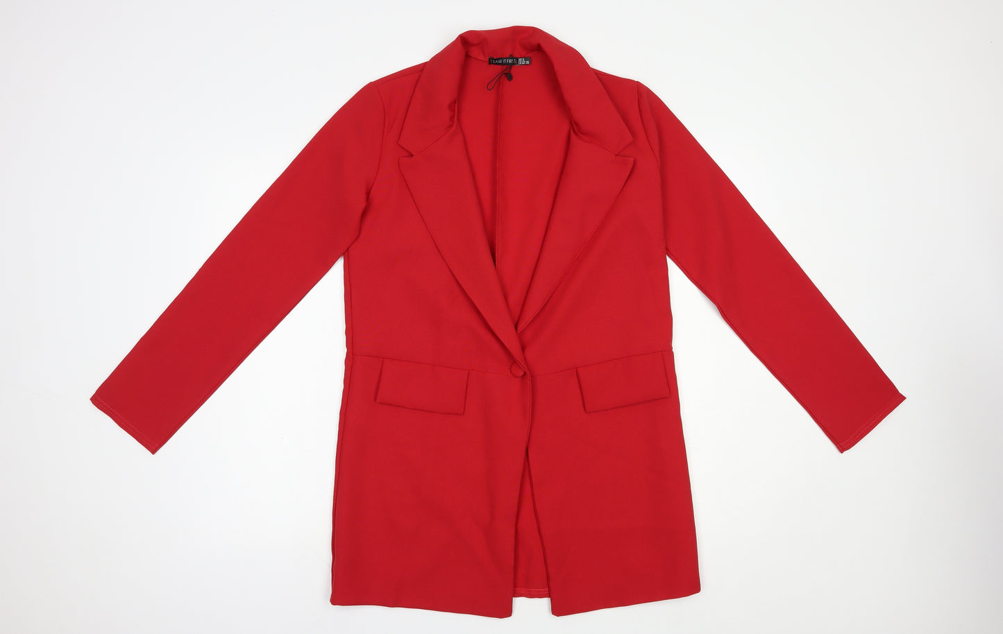 I SAW IT FIRST Womens Red   Jacket Blazer Size 8  Button