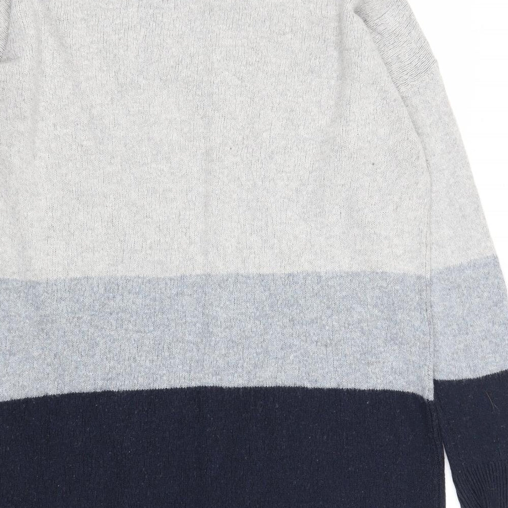 George Womens Grey Round Neck  Acrylic Pullover Jumper Size 16