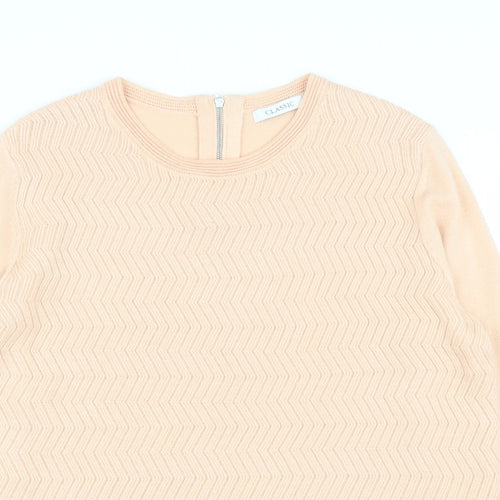 Marks and Spencer Womens Orange Round Neck  Acrylic Pullover Jumper Size 14