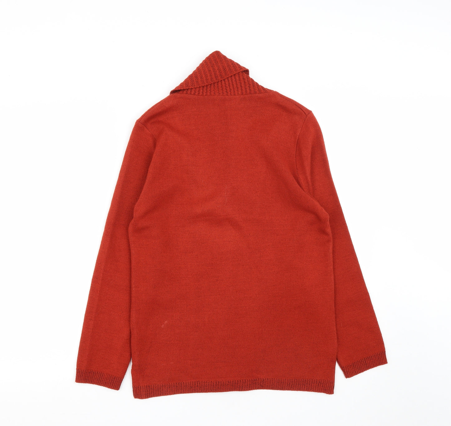 Me Womens Brown V-Neck  Acrylic Pullover Jumper Size S   - Size S-M