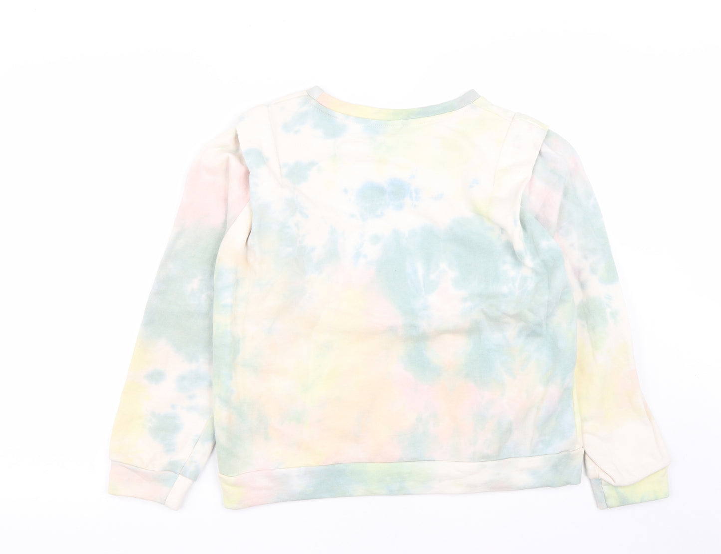 daphnea Womens Multicoloured Geometric Cotton Pullover Sweatshirt Size S