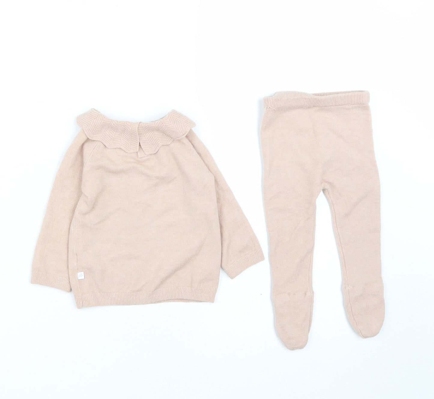 F&F Girls Brown  Viscose Trousers Outfit/Set Size 3-6 Months  Button - Mrs Hinch