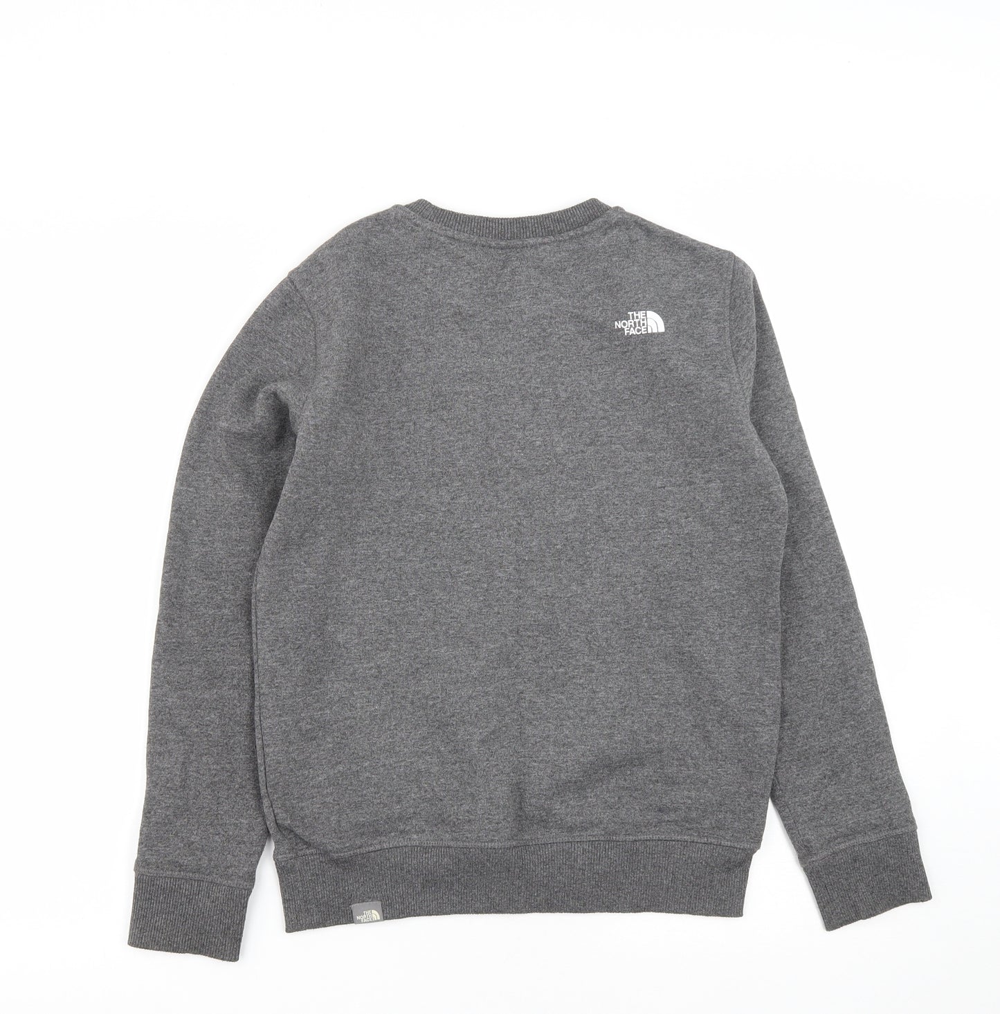 The North Face Boys Grey  Cotton Pullover Sweatshirt Size L  Lace Up