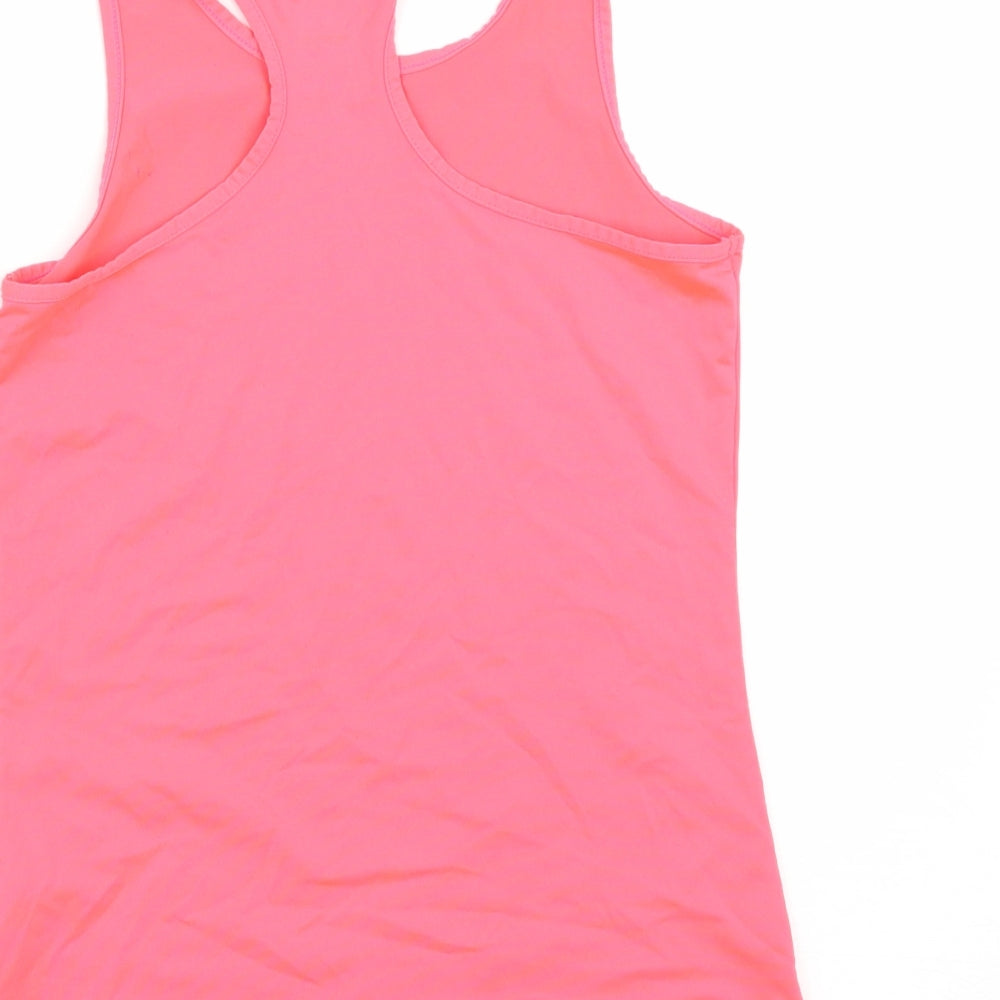 Dunnes Stores Girls Pink  Polyester Basic Tank Size 9-10 Years Round Neck