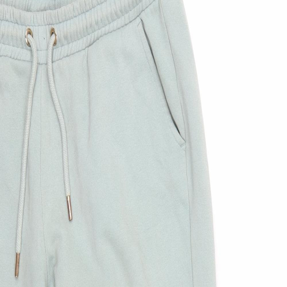 F&F Womens Green  Cotton Jogger Trousers Size 8 L24 in Regular Drawstring