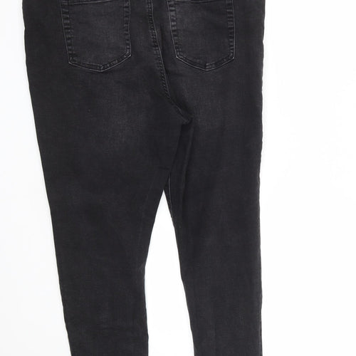 Denim & Co. Womens Black  Cotton Straight Jeans Size 20 L27 in Regular Zip