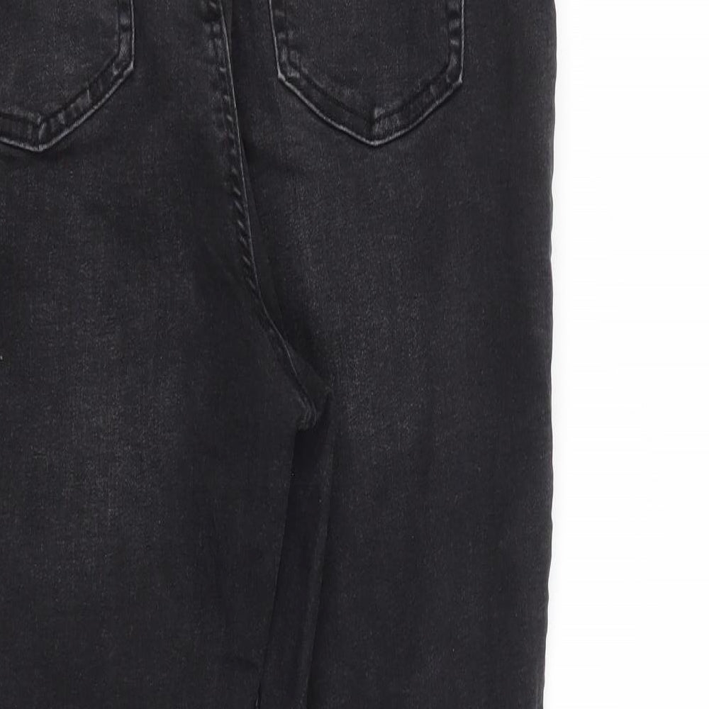 Denim & Co. Womens Black  Cotton Straight Jeans Size 20 L27 in Regular Zip
