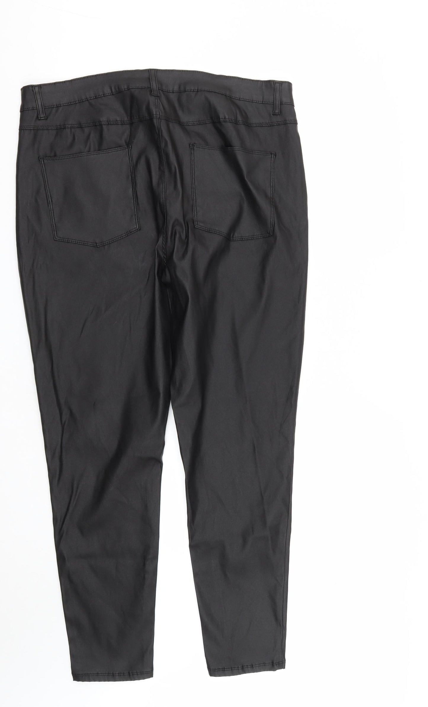 Denim & Co. Womens Black  Polyester Straight Jeans Size 20 L29 in Regular Zip