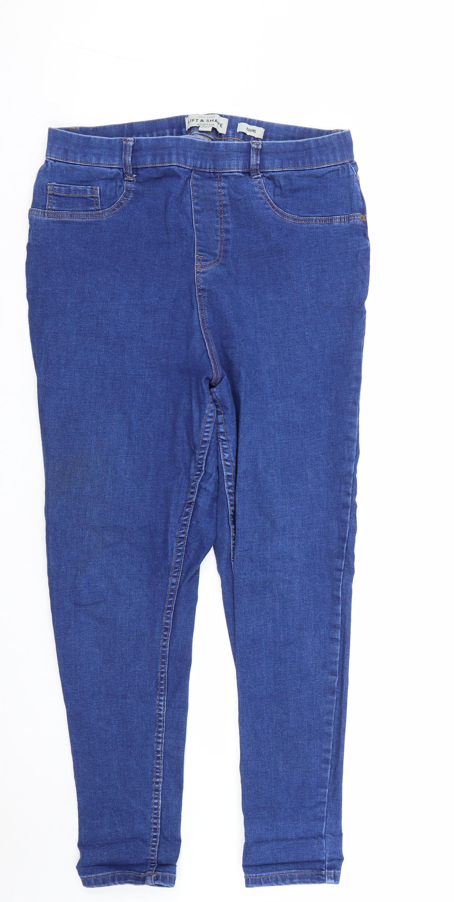 New Look Womens Blue  Cotton Jegging Jeans Size 20 L27 in Regular