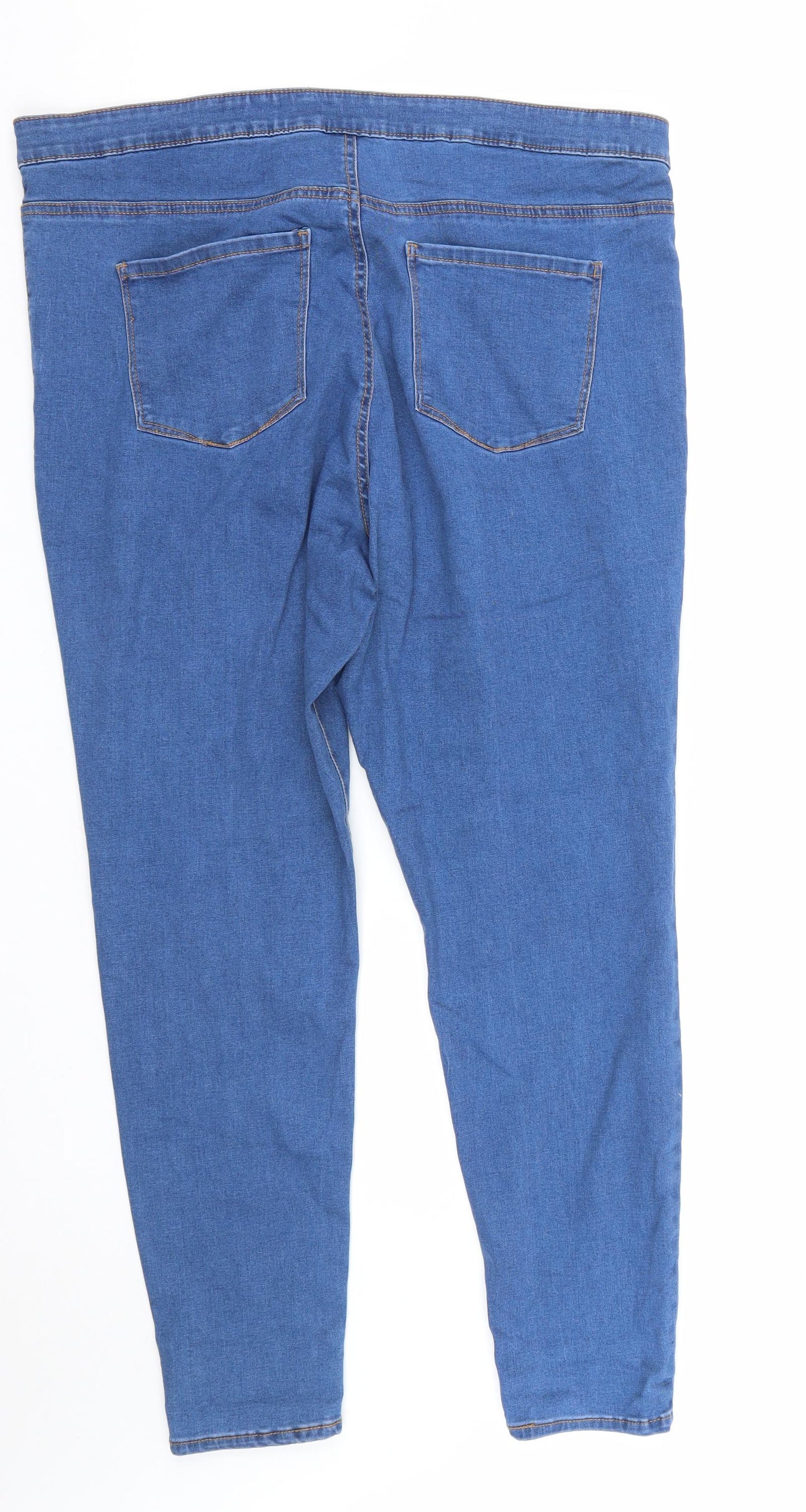 Denim & Co. Womens Blue  Cotton Straight Jeans Size 20 L27 in Regular Zip