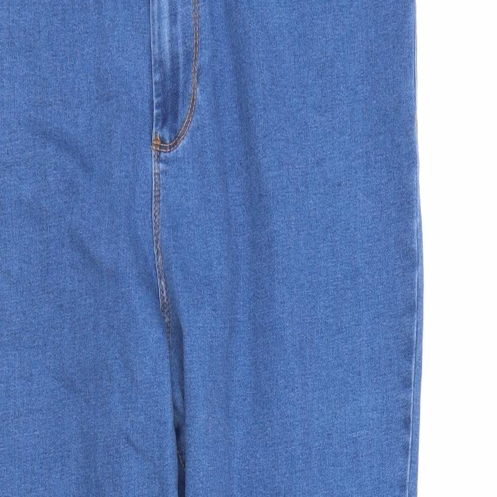 Denim & Co. Womens Blue  Cotton Straight Jeans Size 20 L27 in Regular Zip