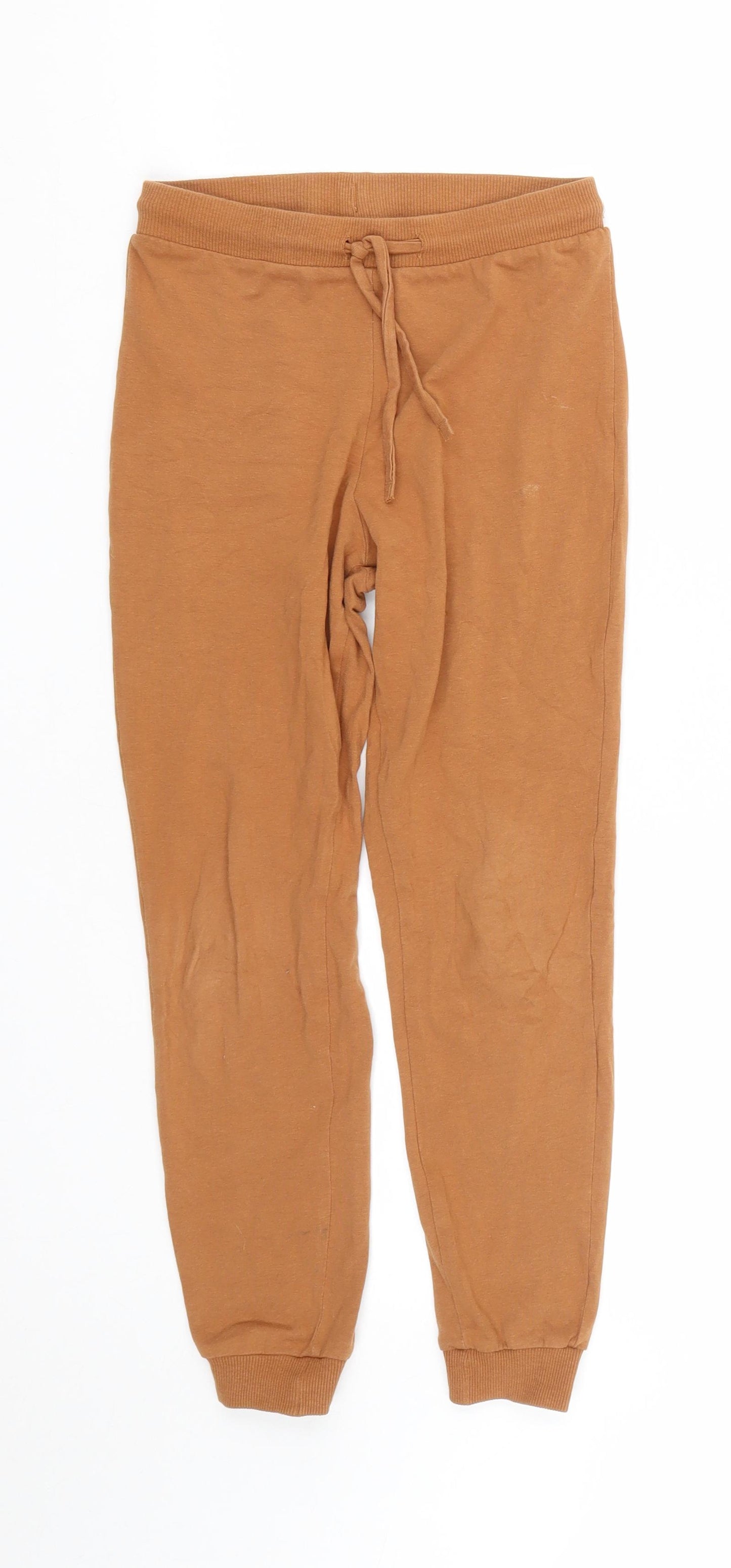 H&M  Boys Brown  Cotton Jogger Trousers Size 7-8 Years  Regular Drawstring