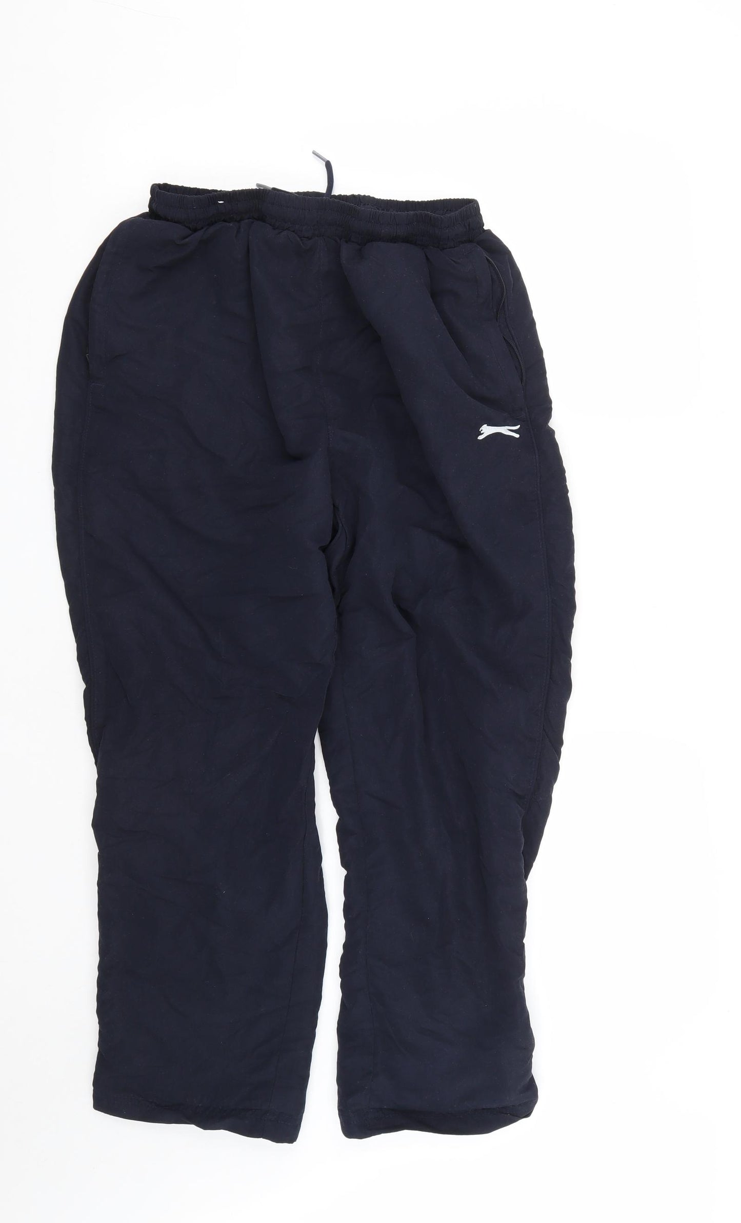 Slazenger Mens Blue  Polyester Jogger Trousers Size L L27 in Regular Drawstring