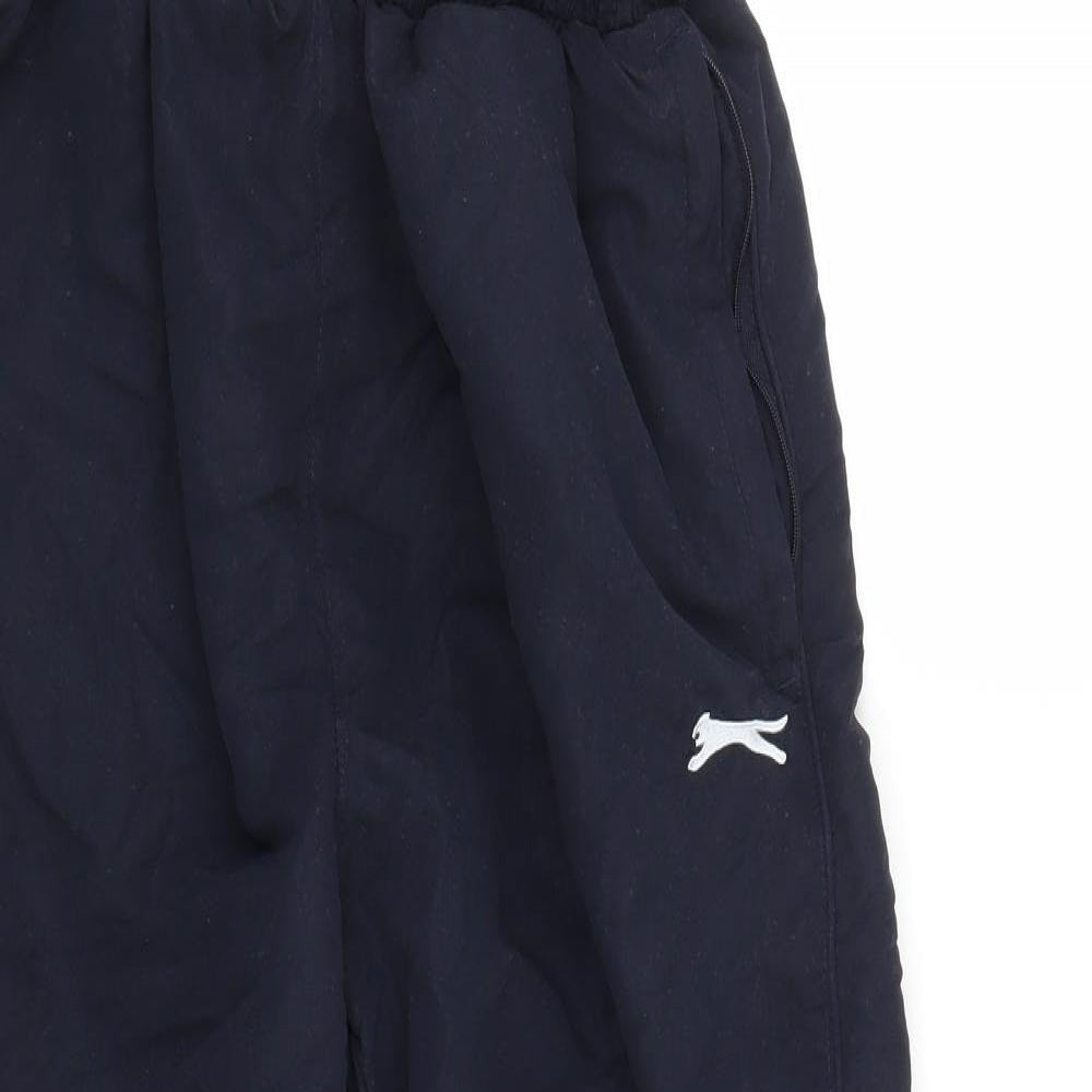 Slazenger Mens Blue  Polyester Jogger Trousers Size L L27 in Regular Drawstring