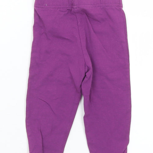 akr kids Girls Purple  Cotton Capri Leggings Size 6-9 Months   - 6 months