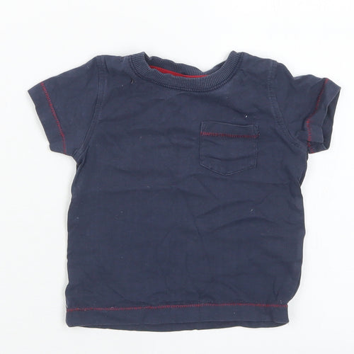 NEXT Boys Blue  Cotton Basic T-Shirt Size 3-6 Months Crew Neck