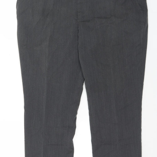 DGs Mens Grey  Polyester Trousers  Size 40 in L29 in Regular Button