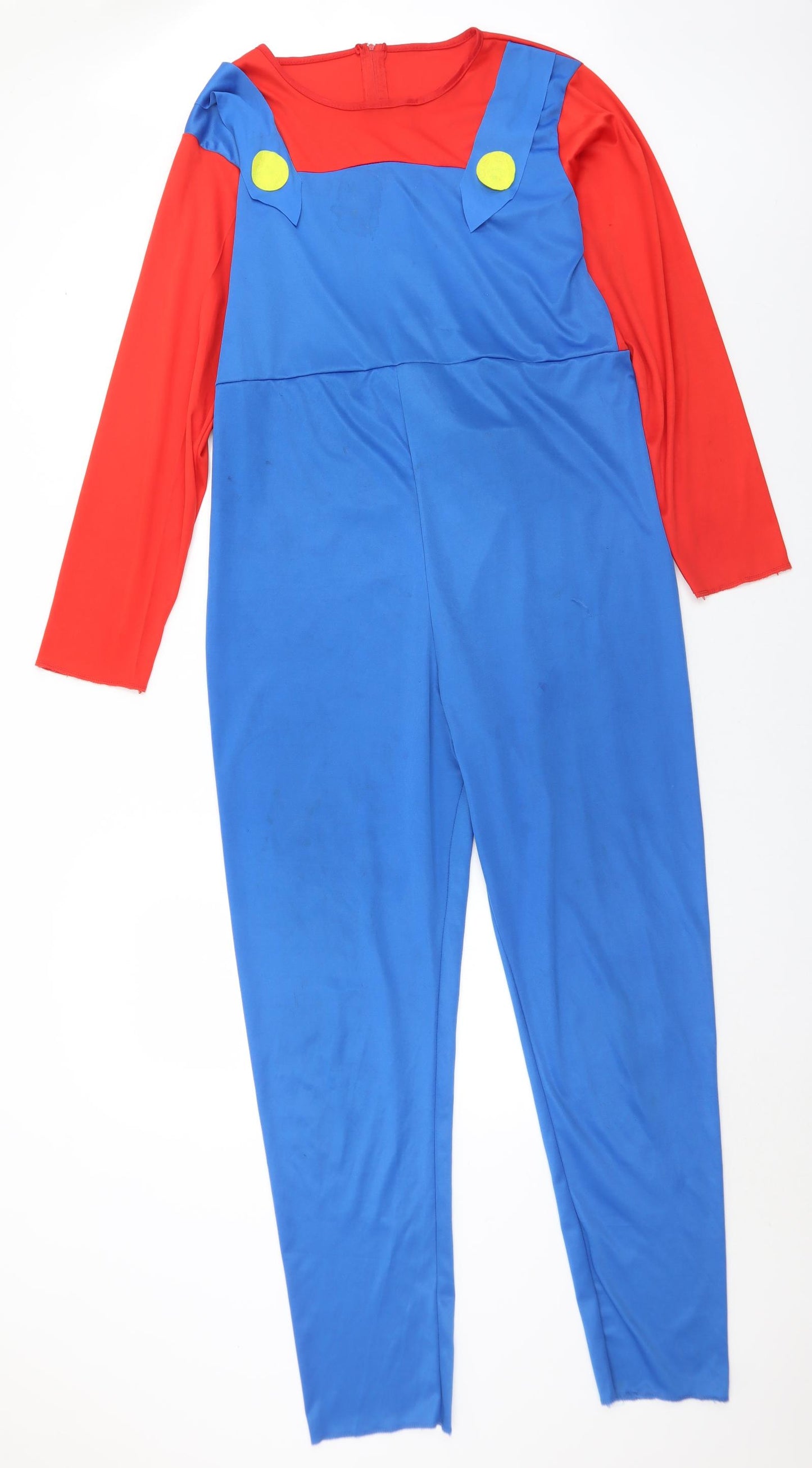 Preworn Mens Blue Solid Polyester  One Piece Size M  Zip - Fancy dress