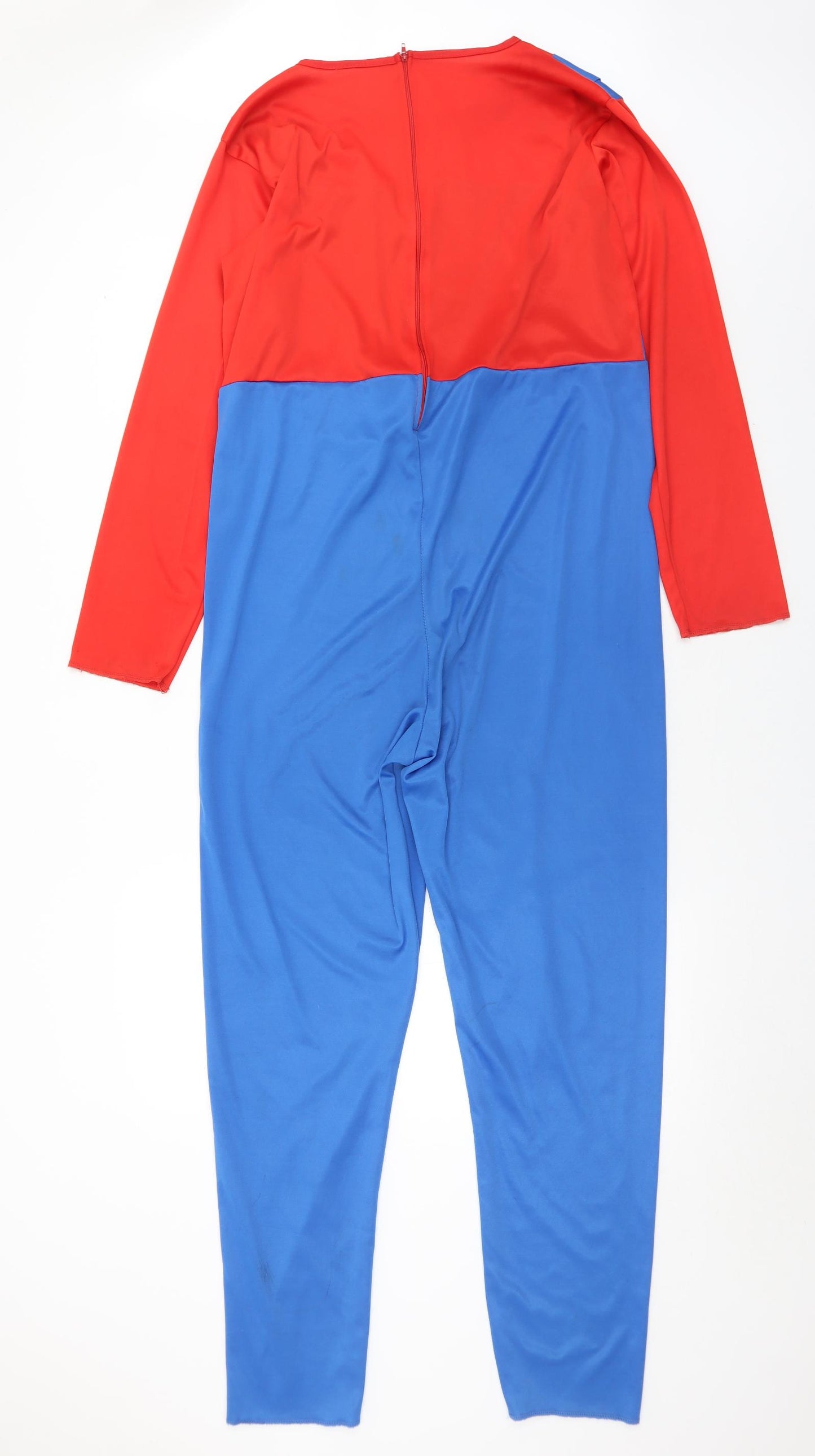 Preworn Mens Blue Solid Polyester  One Piece Size M  Zip - Fancy dress